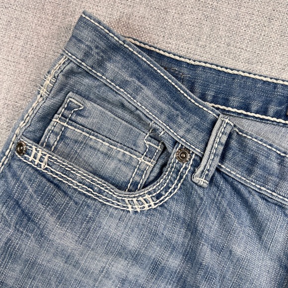 BKE Tyler Straight Jeans Men 34x33 Light Wash Blue Denim Normcore Everyday - Picture 4 of 13